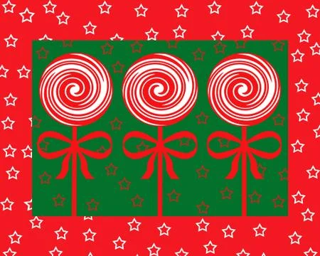 Christmas lollipops Stock Illustration