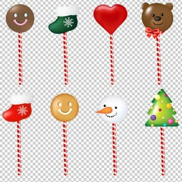 Christmas Lollipops Stock Illustration