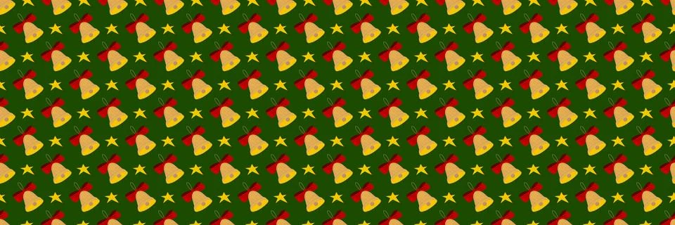 Christmas long pattern in hand draw style Stock Illustration