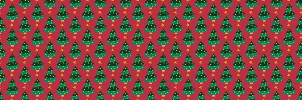 Christmas long pattern in hand draw style Stock Illustration