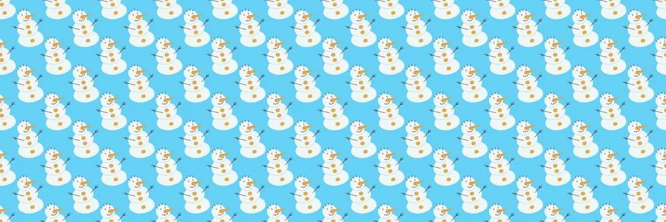 Christmas long pattern in hand draw style Stock Illustration