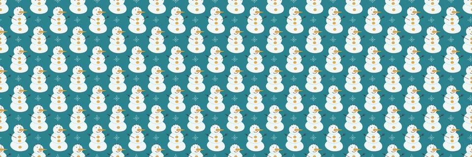 Christmas long pattern in hand draw style Stock Illustration