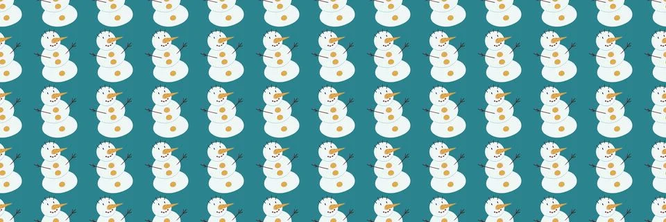 Christmas long pattern in hand draw style Illustrazione stock