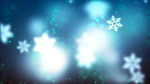 Christmas loopable background with nice falling snowflakes Stock Footage