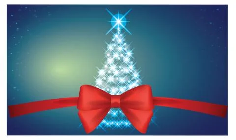 Christmas love with tree Illustrazione stock