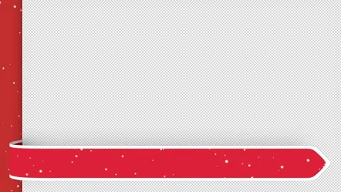 Christmas lower third with alpha channel and empty background Video stock 333325397