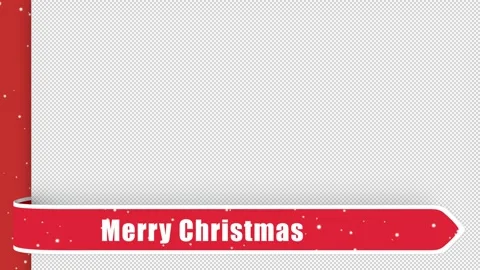 Christmas lower third with alpha channel and empty background Video stock 333325836
