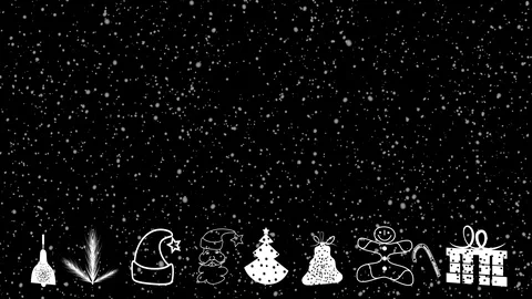 Christmas Lower Third Black Motion Background Seamless Loop Snow Falling Stock Footage 99041938