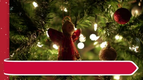 Christmas lower thirds with background scene. Vídeo Stock 333324827