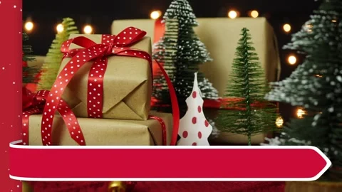 Christmas lower thirds with background scene. Video stock 333324881
