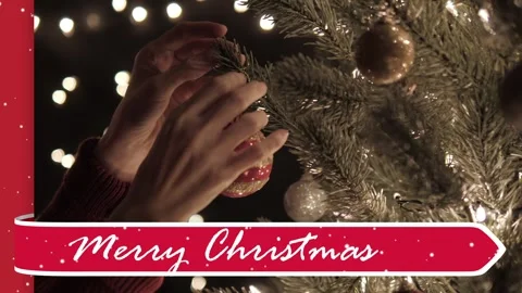 Christmas lower thirds with background scene. Video stock 333324919