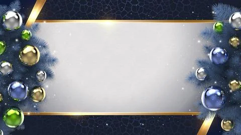 Christmas Luxury Background Layout Template 3D Illustration with Golden Effects Illustrazione stock