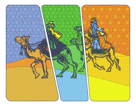 Christmas Magi Halftone Stock-Illustration