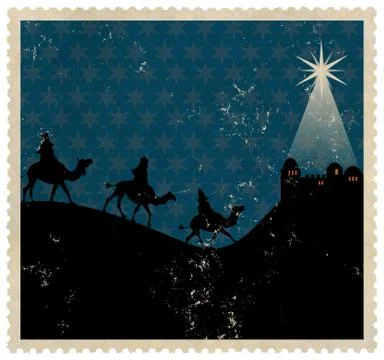 Christmas Magi Stamp Stock-Illustration