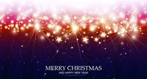 Christmas Magic Background With Light And Stars Stock Illustration