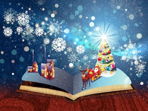 Christmas Magic Book Stock Illustration