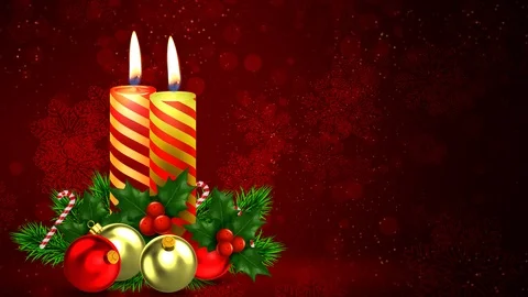 Christmas Magic Candles Stock Footage 97897544