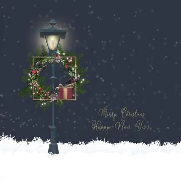 Christmas magic night design Stock Illustration