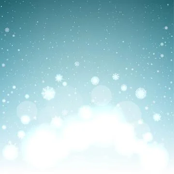 Christmas magic snowfall background Stock Illustration