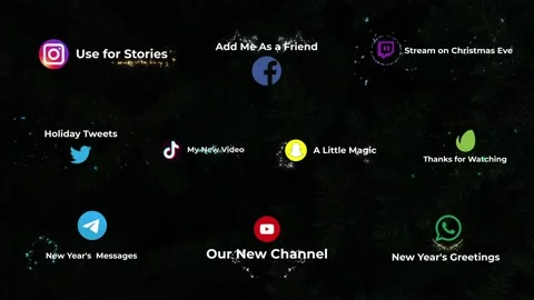 Christmas Magic Social Media Lower Thirds And Elements | After Effects Stock After Effects