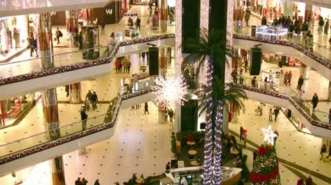 Christmas at the Mall Stock-Footage 12749073