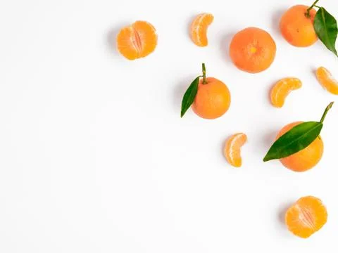 Christmas mandarin or tangerines pattern Фото