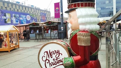 Christmas market Stock Footage 278334841