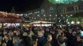 Christmas market night with lot of people in Brunswick city - Braunschweig 4k or 4k+ Resolution