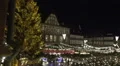 Christmas market overview from upper position panning HD Footage