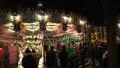 Christmas market panning with church and merry-go-round HD Footage