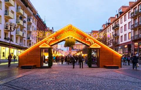 Christmas market in Wroclaw, Poland Stock Photos