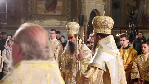 Christmas Mass in Sofia, Sofía, BG - 25 Dec 2024 Stock Footage 296272874