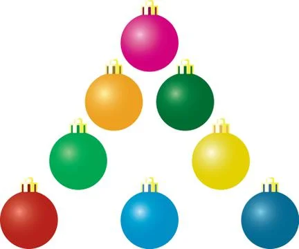 Christmas matte balls. Stock Illustration