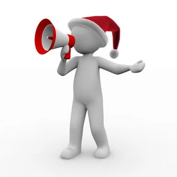 Christmas megaphone Stock Illustration
