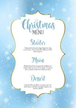 Christmas menu design Stock Illustration