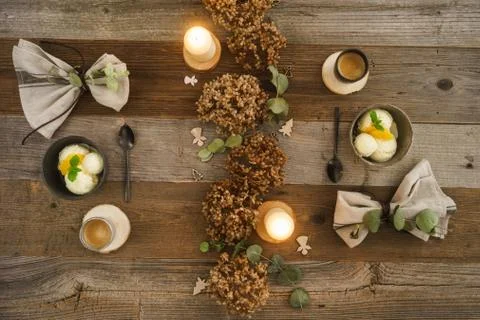 Christmas menu with ice cream Stock Photos