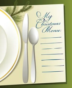 Christmas menu Stock Illustration