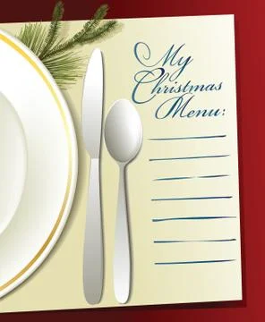 Christmas menu Stock Illustration