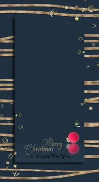 Christmas menu template Stock Illustration