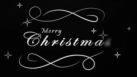 Christmas message on black background . Looped motion graphics. Stock Footage 256020696