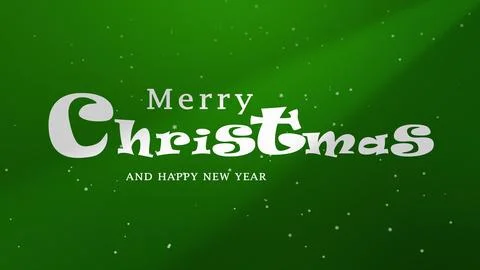 Christmas message on green background . Merry Christmas greeting card. Stock Illustration