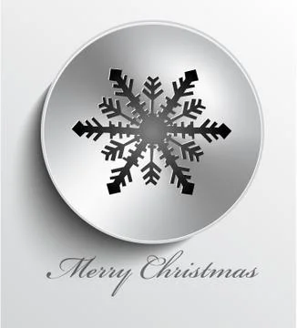 Christmas metal button Stock Illustration