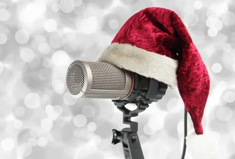 Christmas microphone Stock Photos