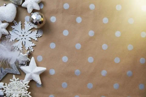 Christmas minimalist background - basic classic pattern, copy space. Trendy Stock Photos