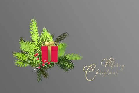 Christmas minimalist composition Stock Illustration