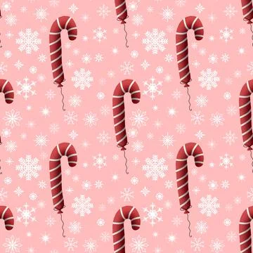 Christmas mint sugar seamless candy canes pattern for wrapping paper and fa.. Stock Illustration