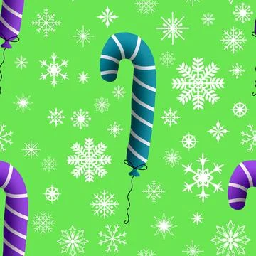 Christmas mint sugar seamless candy canes pattern for wrapping paper and fa.. Stock Illustration