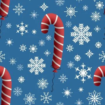 Christmas mint sugar seamless candy canes pattern for wrapping paper and fa.. Stock Illustration