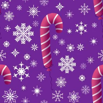 Christmas mint sugar seamless candy canes pattern for wrapping paper and fa.. Stock Illustration