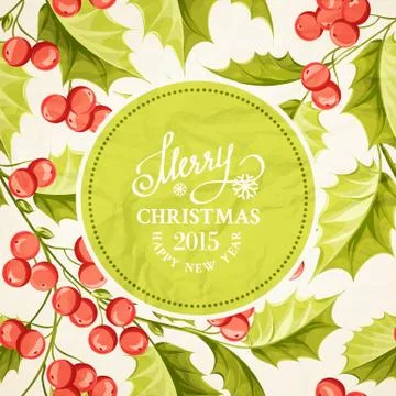 Christmas mistletoe border. Stock Illustration
